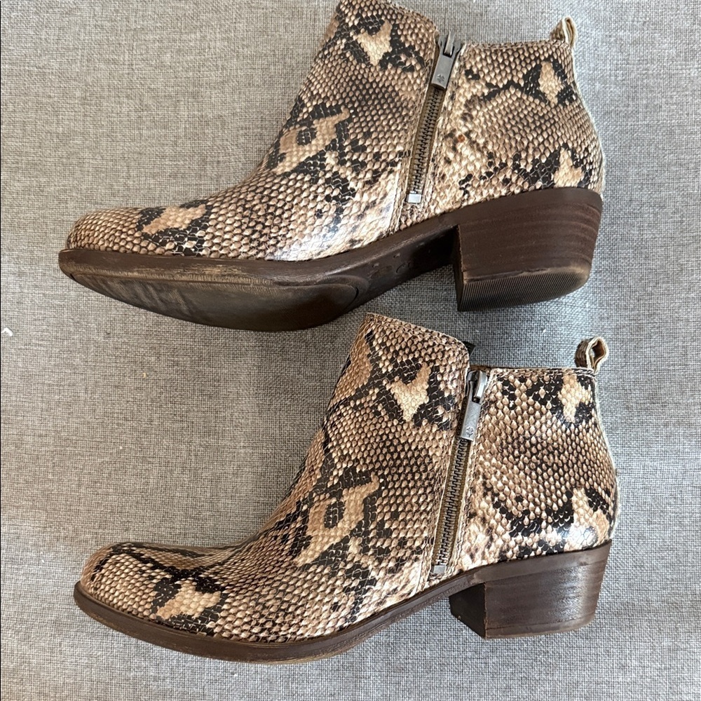Lucky brand Snakeskin Ankle Boots - Picture 3 of 9